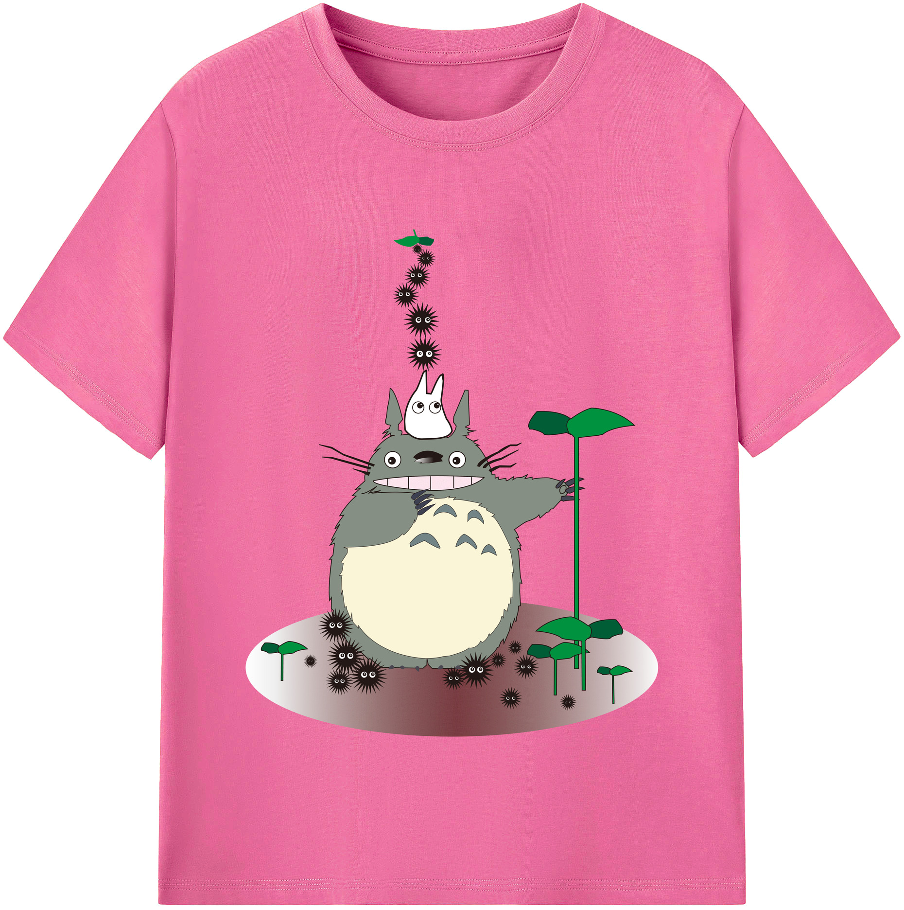 （画像用） となりのトトロ 草壁メイ 草壁サツキ My Neighbor Totoro Satsuki Kusakabe Mei Kusakabe レディースカジュアルプリントTシャツ（綿100％）